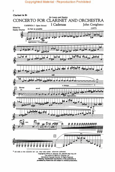 Clarinet Concerto – Revised Edition