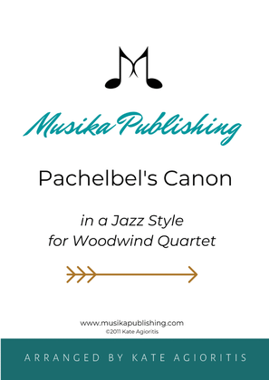 Book cover for Pachelbel's Canon - in a Jazz Style - for Woodwind Quartet