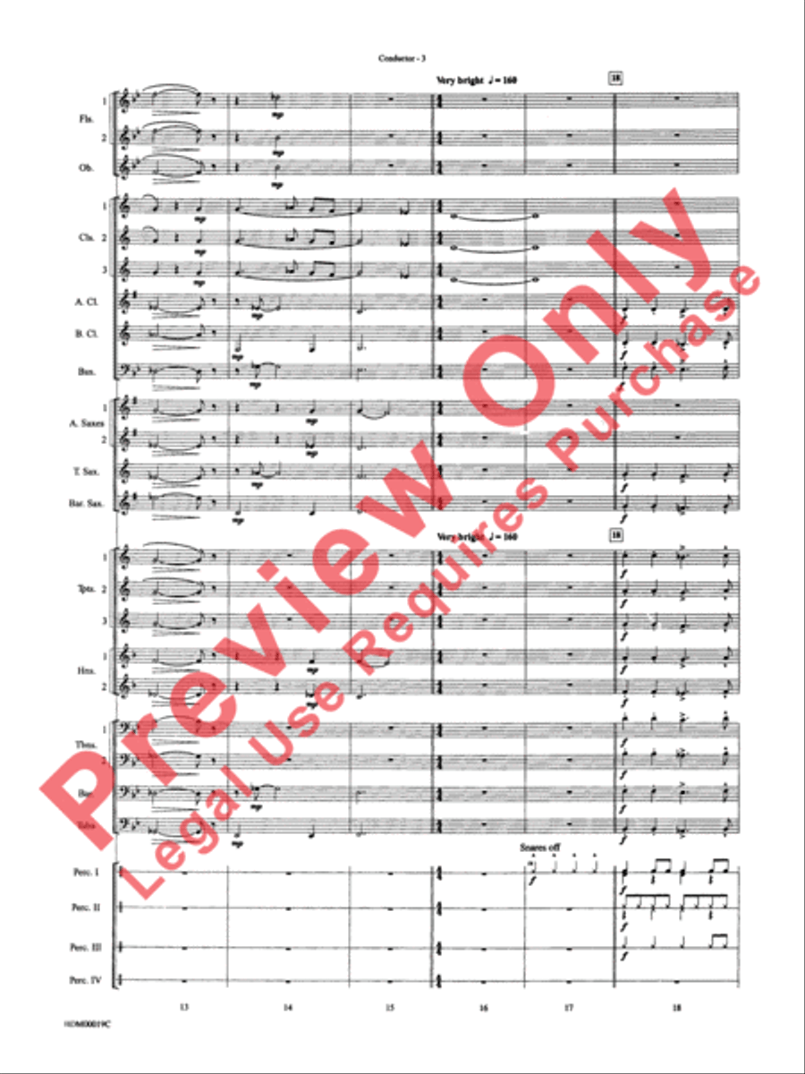 Carnaval de Brasil Concert Band scores gallery preview page 5