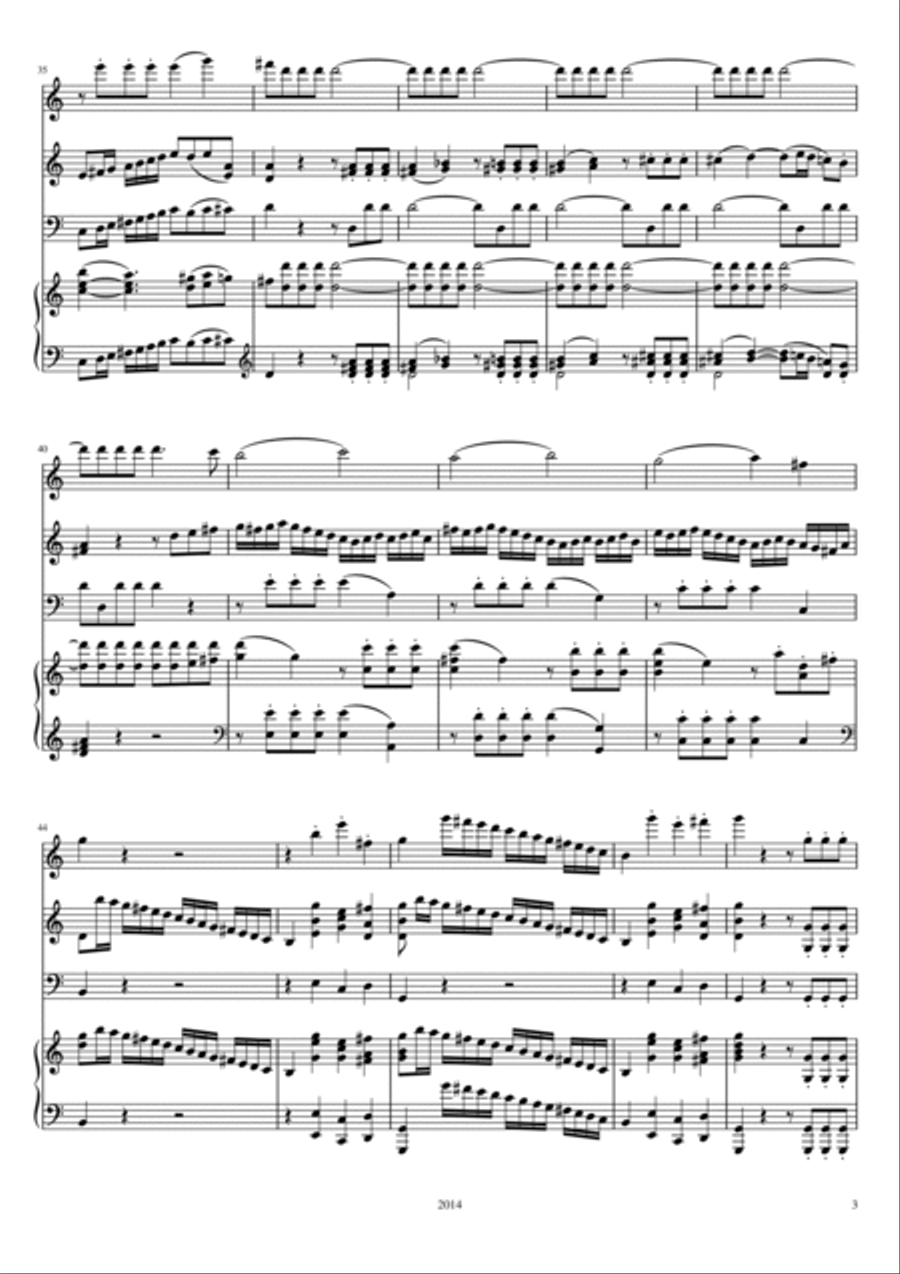Piano Concerto in C major, K. 503 Chamber Music scores gallery preview page 5