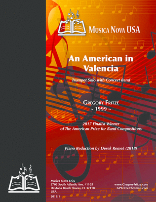 Book cover for An American in Valencia - Trumpet Solo with Band (piano reduction)