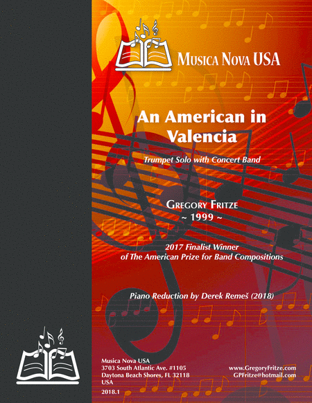 An American in Valencia - Trumpet Solo with Band (piano reduction) image number null