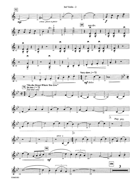 My Fair Lady (Medley): 3rd Violin (Viola [TC])