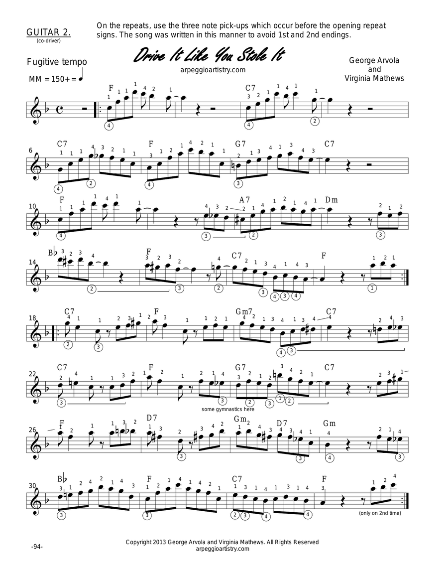 Drive it Like You Stole it, guitar Jazz Ensemble scores gallery preview page 4