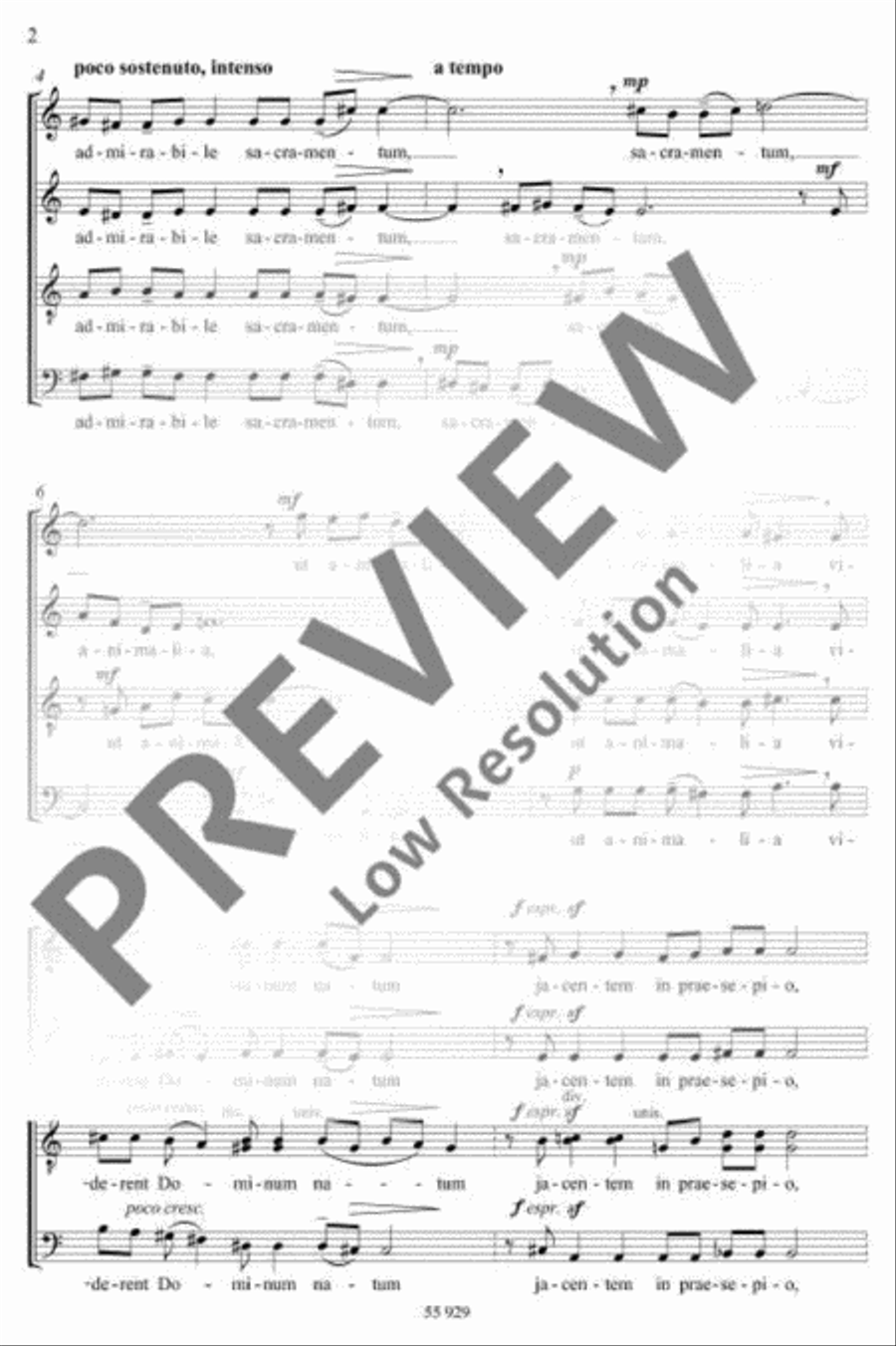 O magnum mysterium 4-Part scores gallery preview page 5