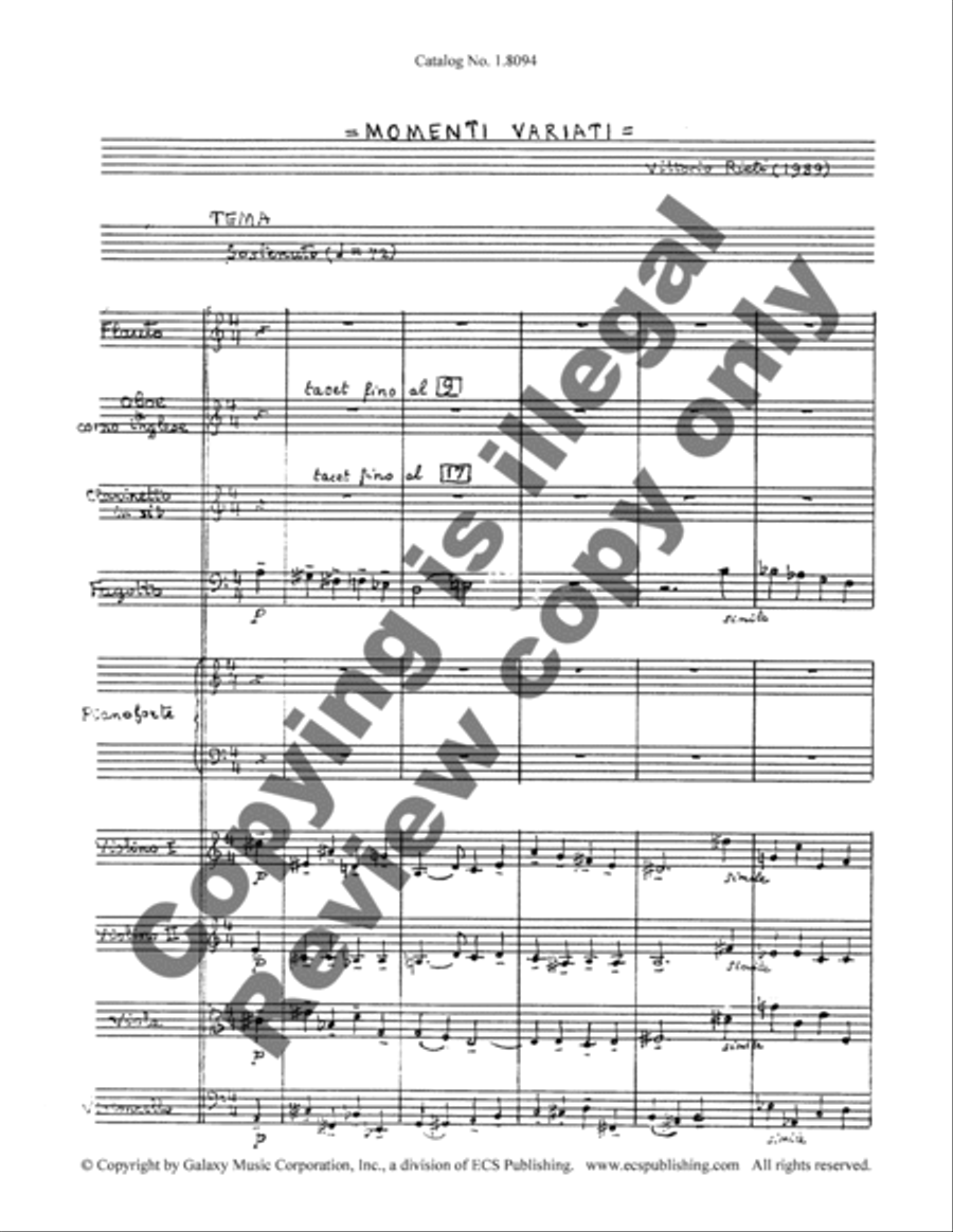 Momenti Variati Piano scores gallery preview page 9