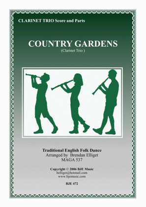 Country Gardens - Clarinet Trio Score and Parts
