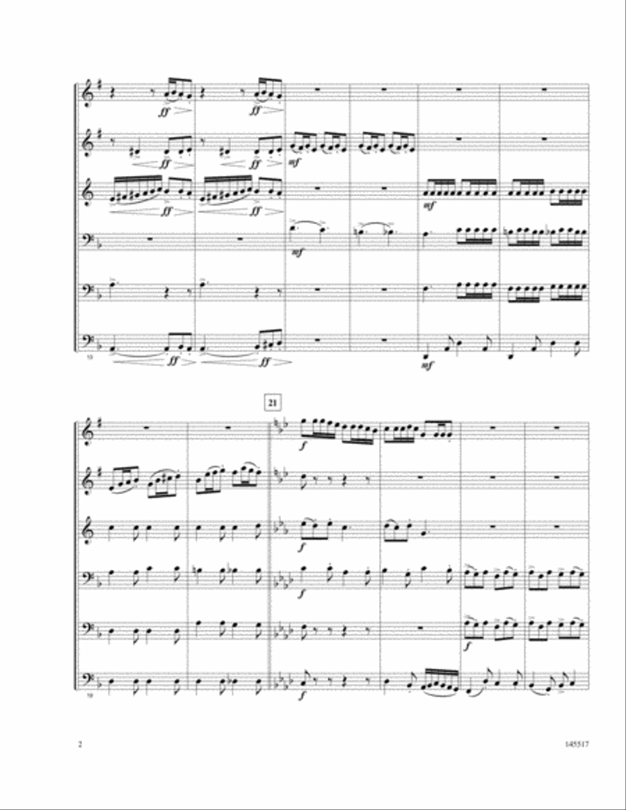 Carol Of The Bells Brass Quintet scores gallery preview page 2