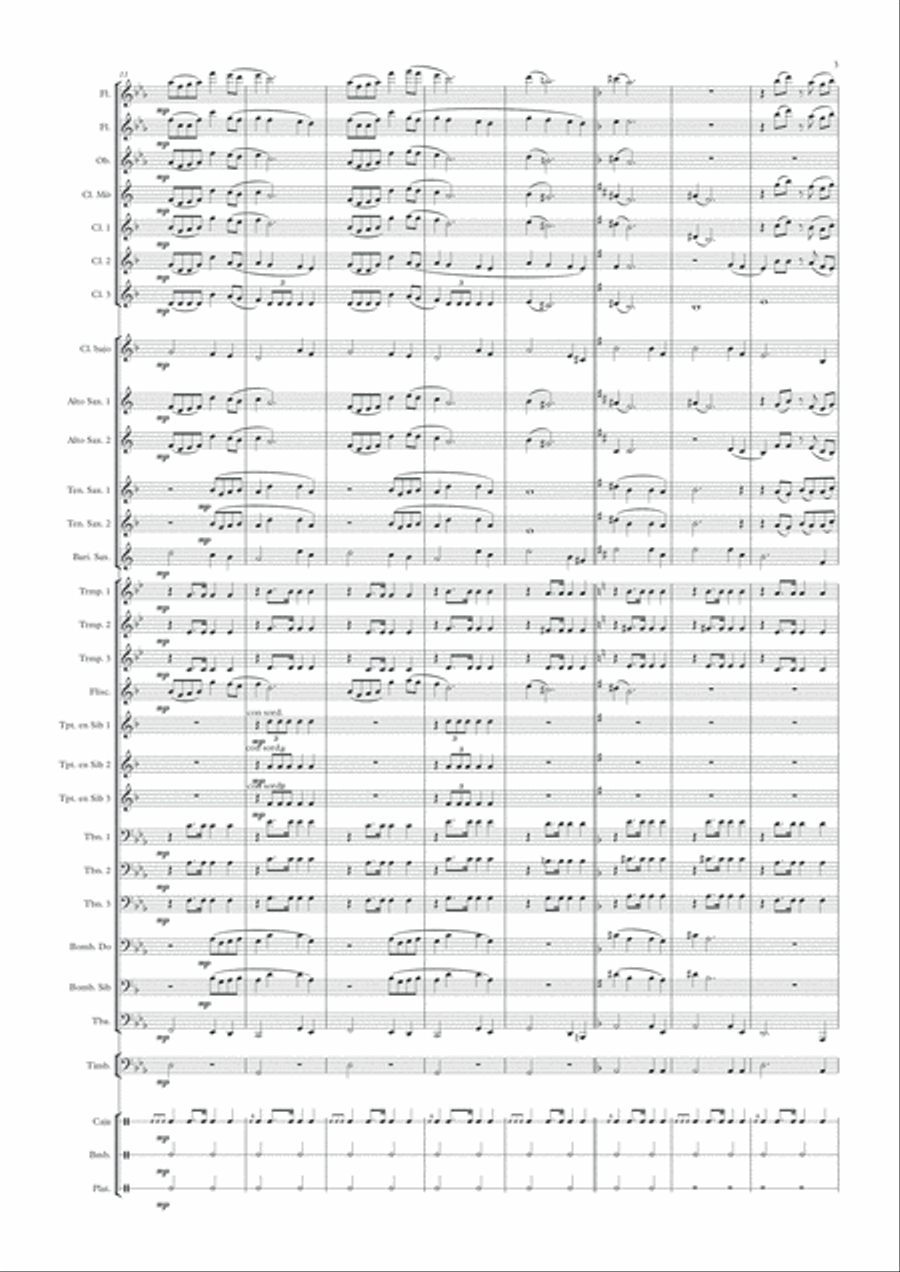 La Virgen de la Soledad La Virgen de la Soledad Concert Band scores gallery preview page 3