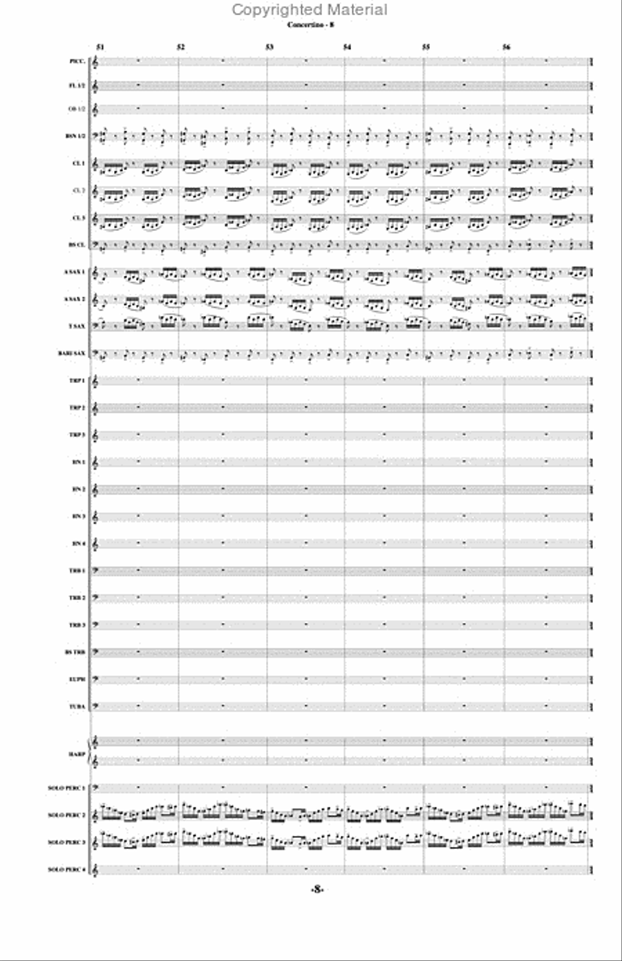 Concertino for 4 Percussion Concertino for 4 Percussion Concert Band scores gallery preview page 9