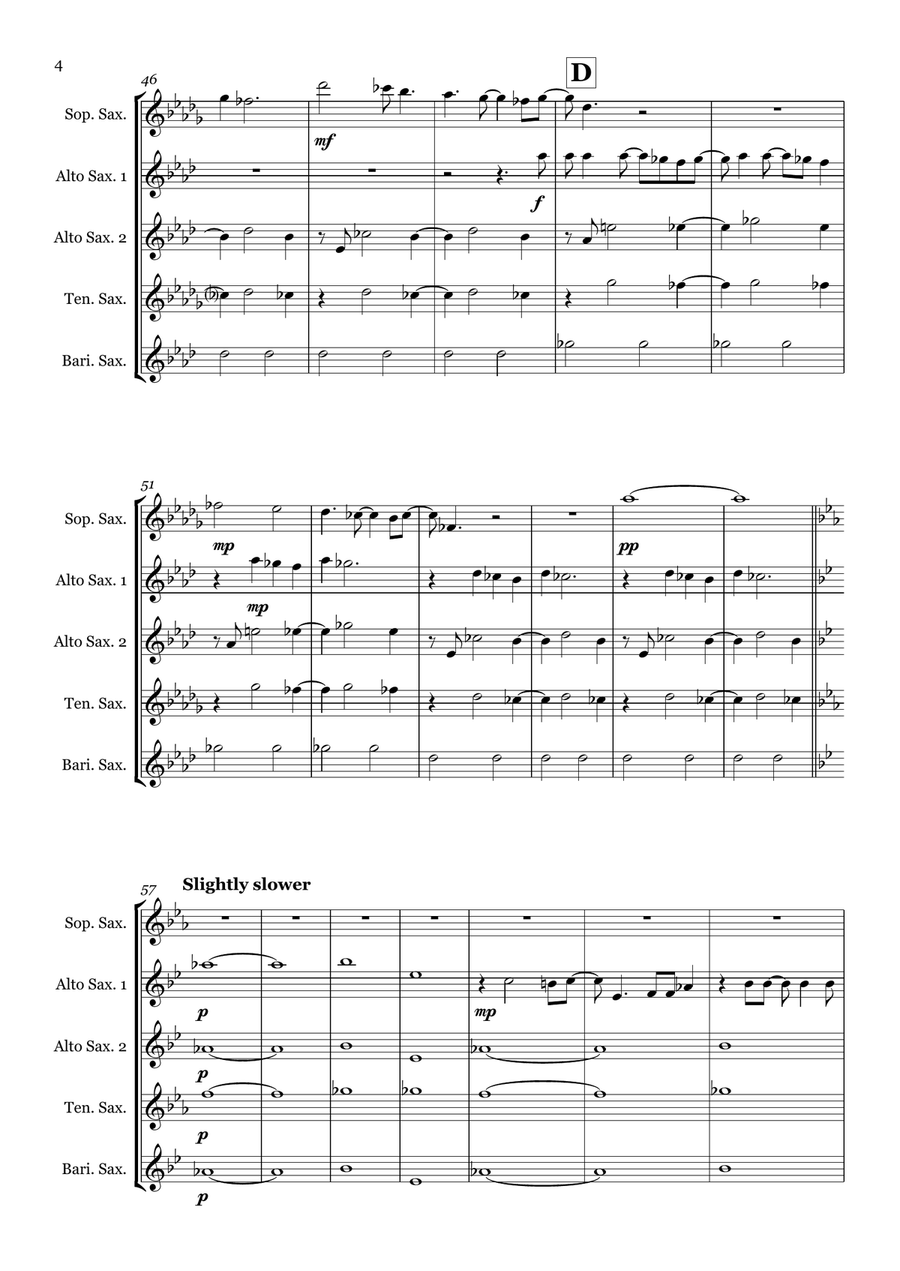 Good Vibrations by The Beach Boys Saxophone Quintet - Digital Sheet Music page 4