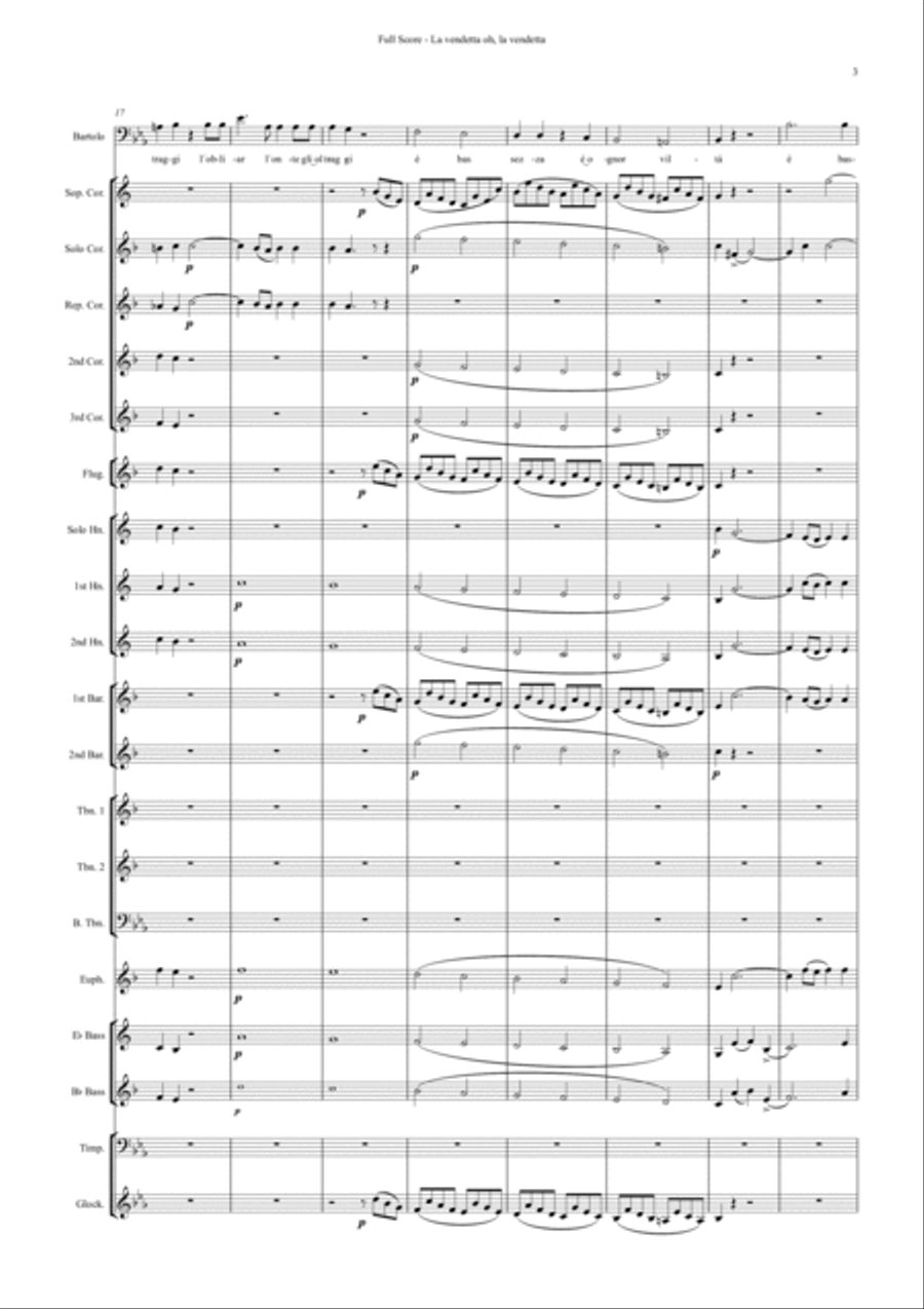La vendetta, oh la vendetta Brass Band scores gallery preview page 4