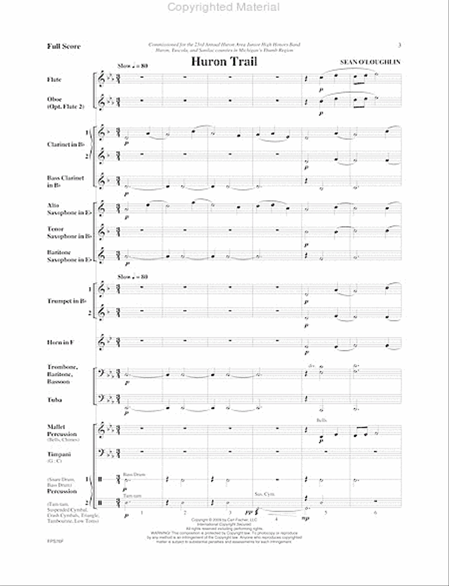 Huron Trail Huron Trail Concert Band scores gallery preview page 4