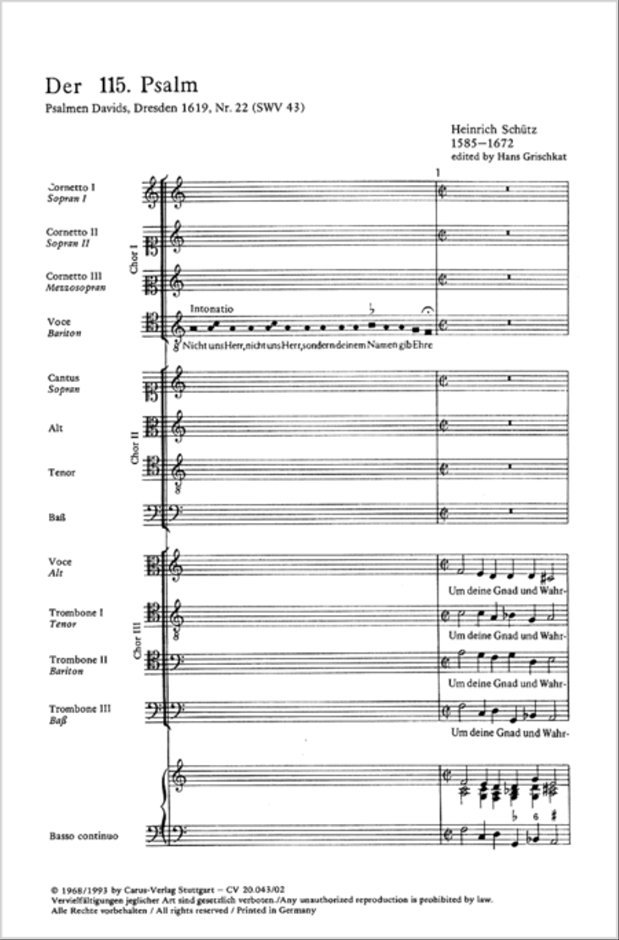 Nicht uns, Herr, sondern deinen Namen 4-Part scores gallery preview page 34