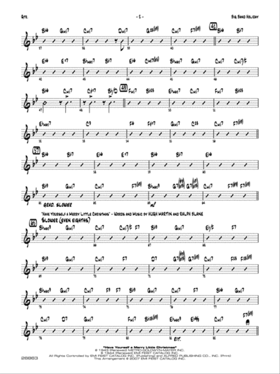 Big Band Holiday: Guitar Jazz Ensemble scores gallery preview page 2
