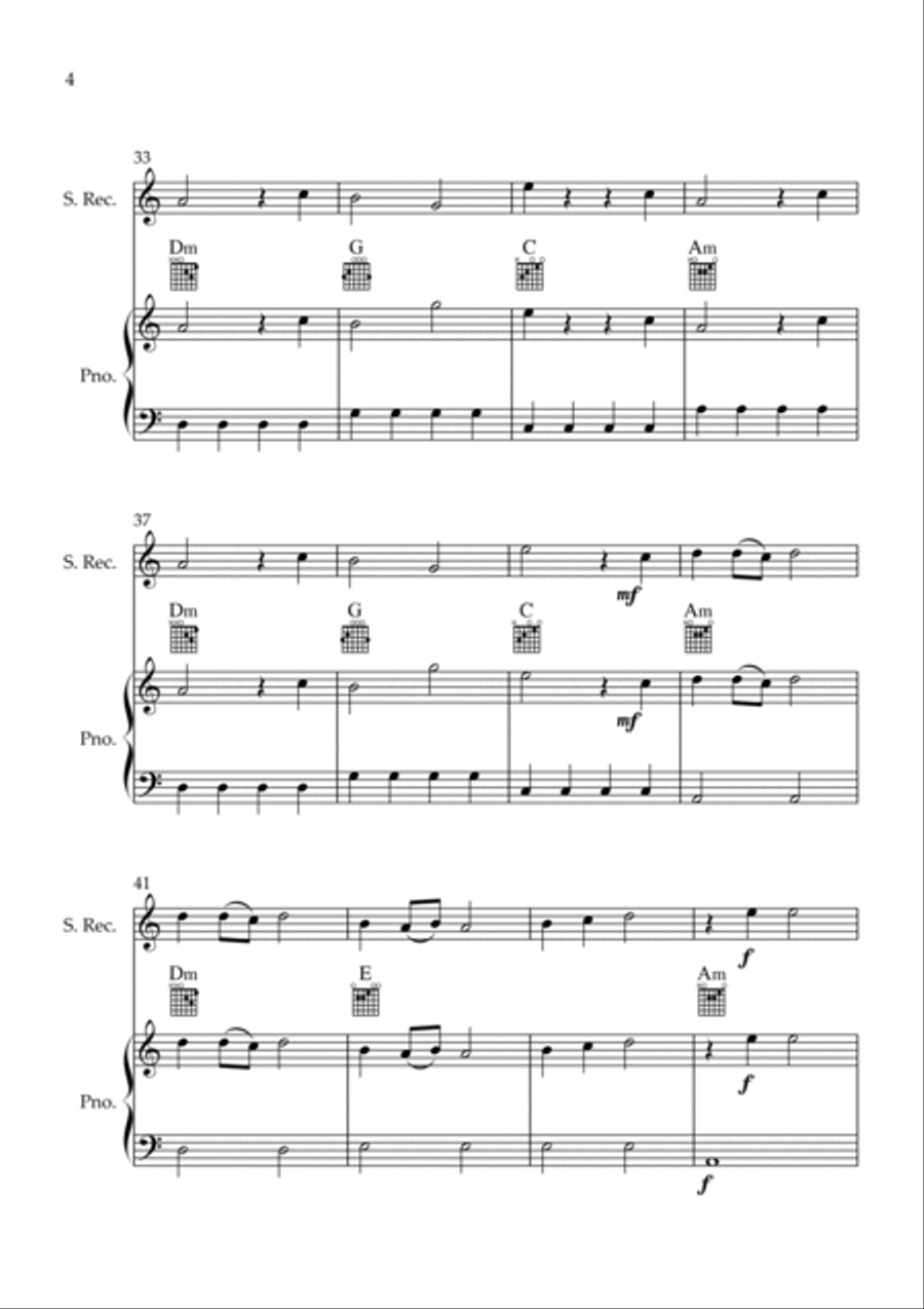 Flowers Recorder scores gallery preview page 4