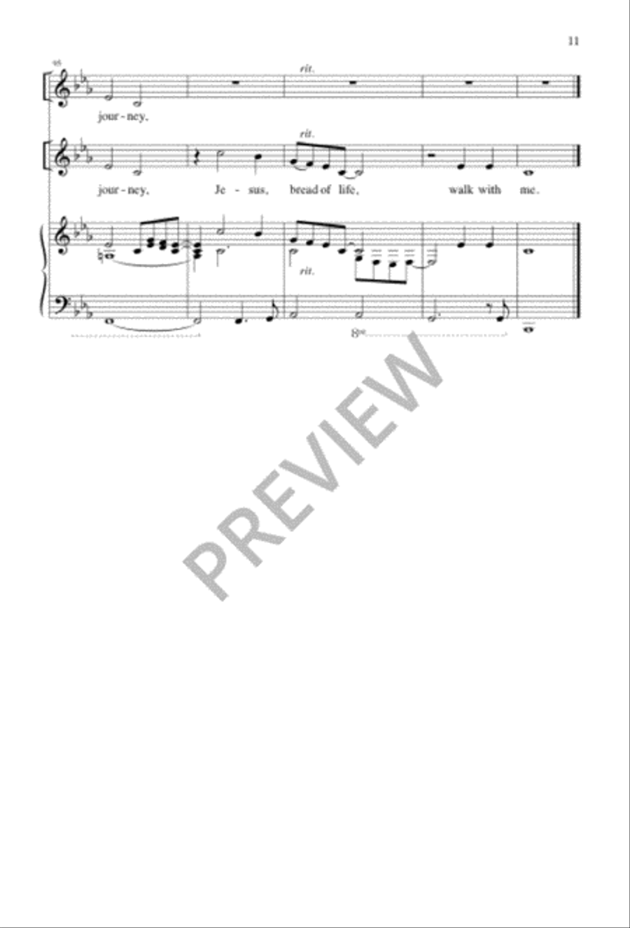 I Want Jesus to Walk with Me 3-Part scores gallery preview page 11