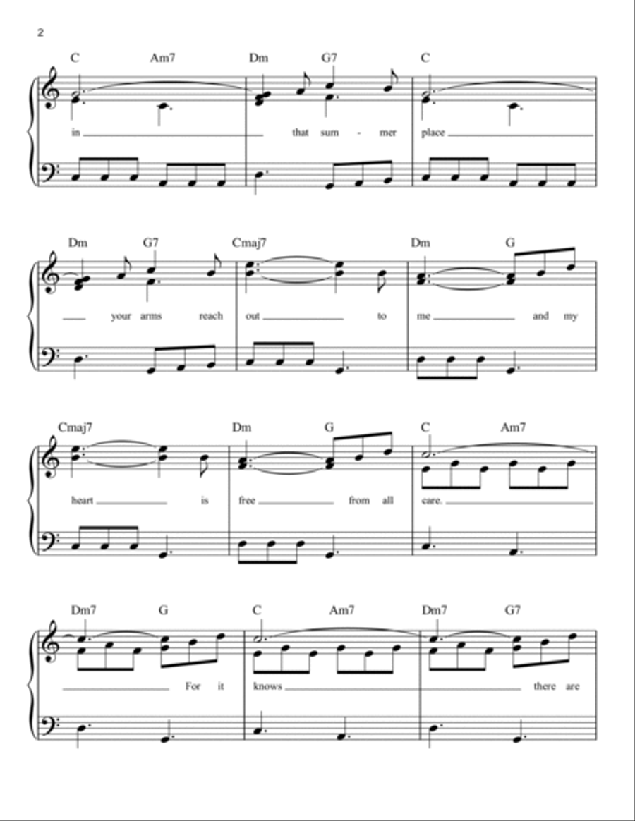 (Theme From) A Summer Place Easy Piano scores gallery preview page 2