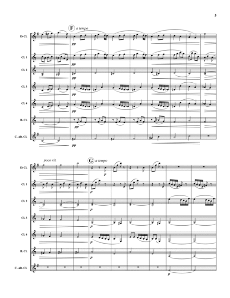 Bagatelle No. 1 Bagatelle No. 1 Clarinet Choir scores gallery preview page 5