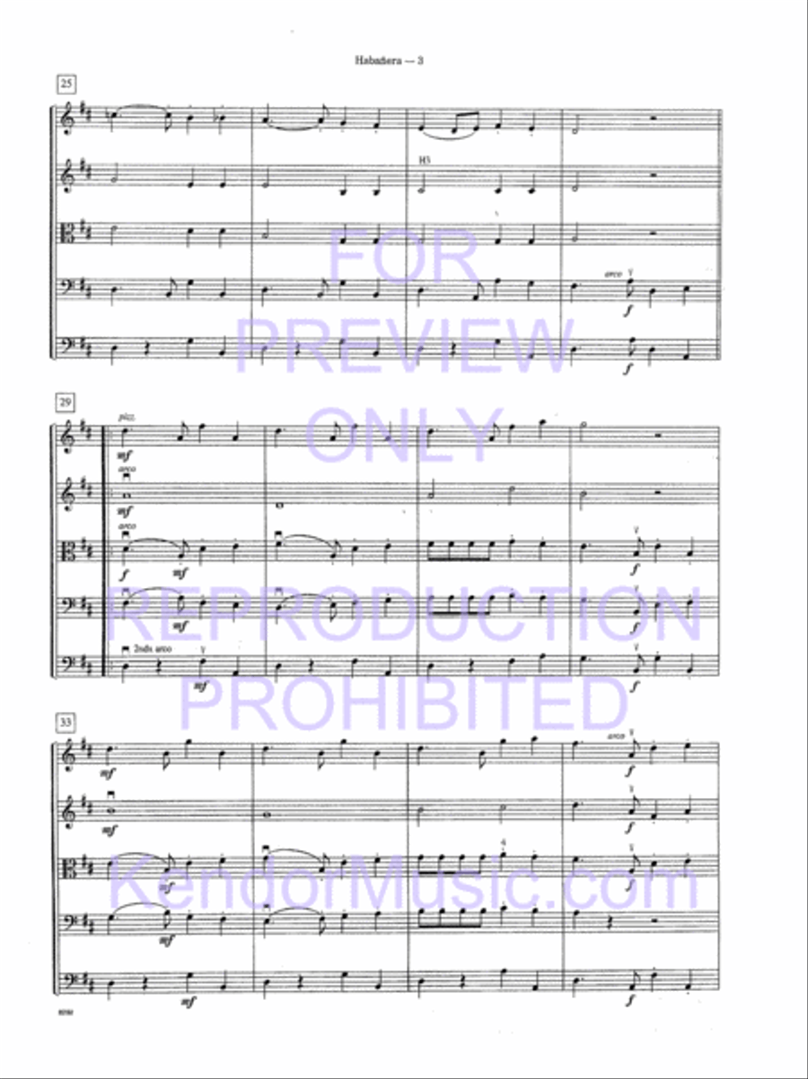 Habanera (from Carmen Suite #2) String Orchestra scores gallery preview page 6