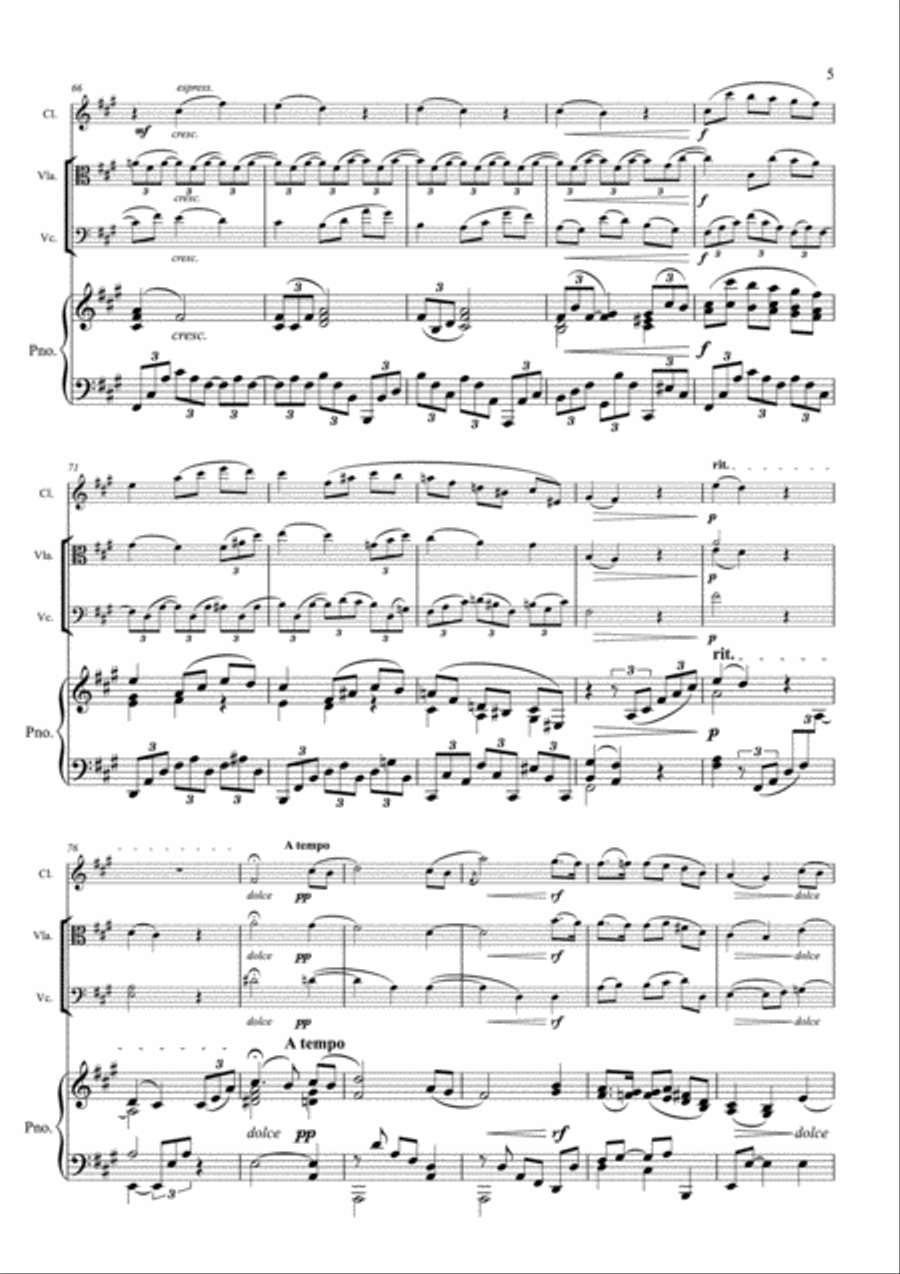 Brahms Intermezzo Op.118 No.2 Viola, Cello & Piano by Johannes Brahms Small