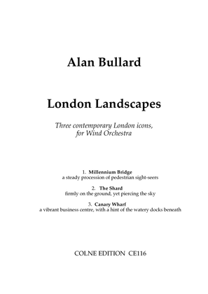 Book cover for London Landscapes (for wind orchestra / concert band) - score and parts