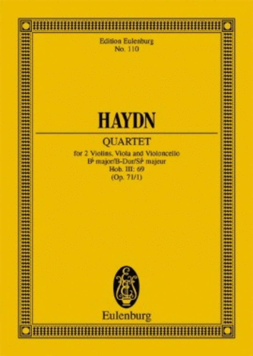 String Quartet Bb major, Op. 71, No. 1 Hob. III: 69