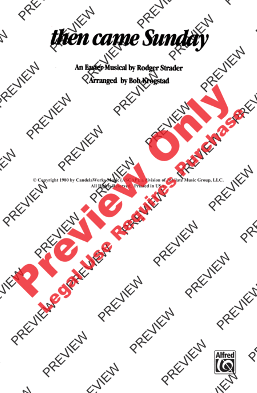 Then Came Sunday 4-Part scores gallery preview page 2