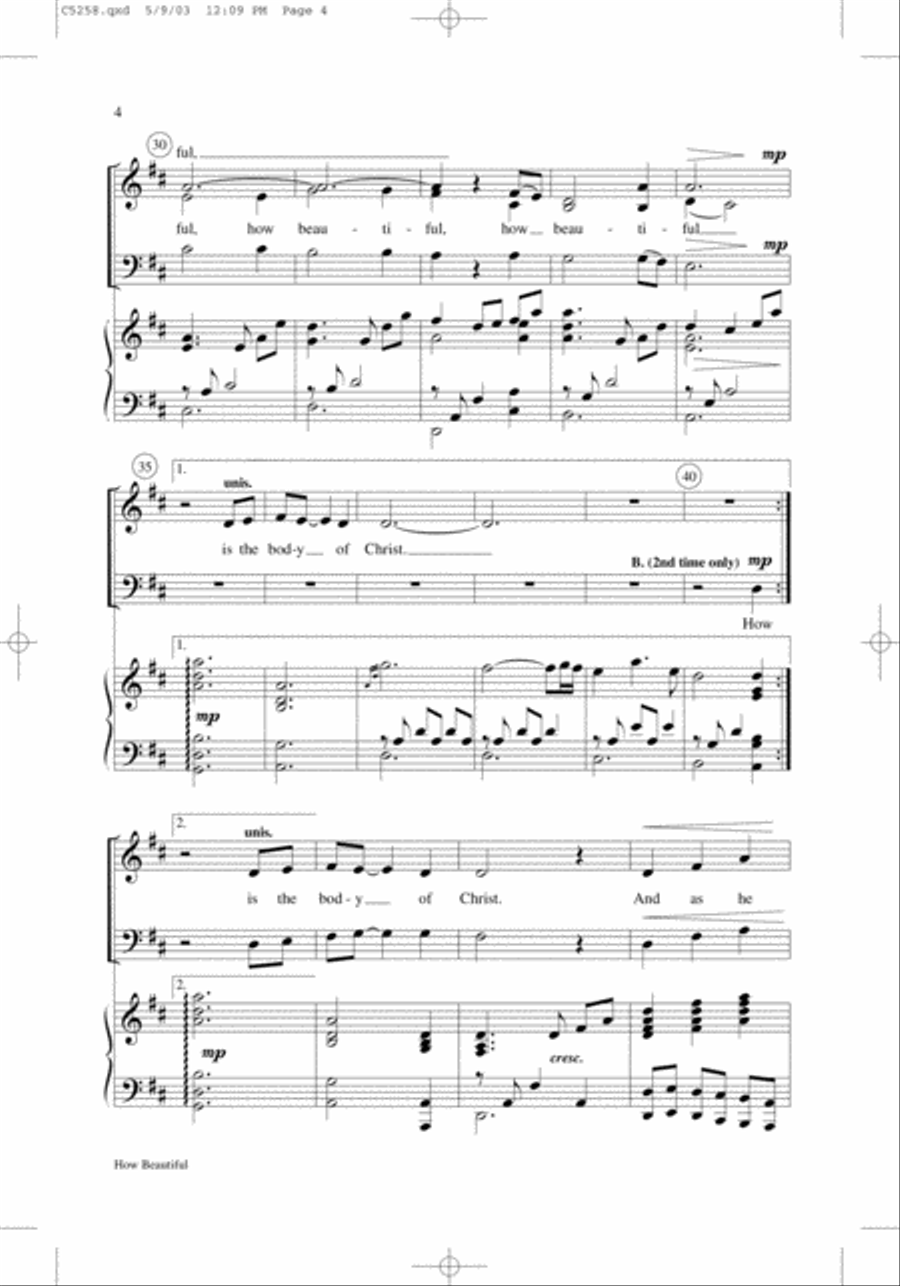 How Beautiful 2-Part scores gallery preview page 4