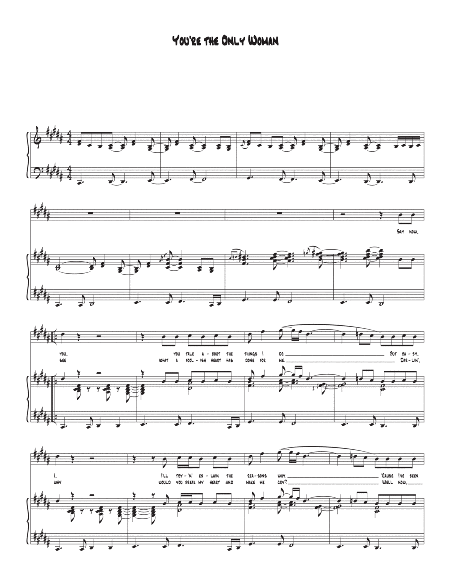 You're The Only Woman Voice scores gallery preview page 1
