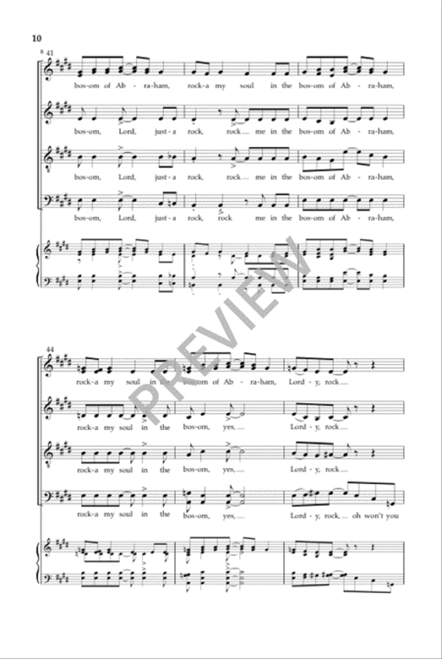 Rock-A My Soul Rock-A My Soul Divisi scores gallery preview page 11