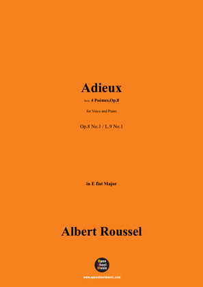 Book cover for A. Roussel-Adieux,Op.8 No.1,in E flat Major