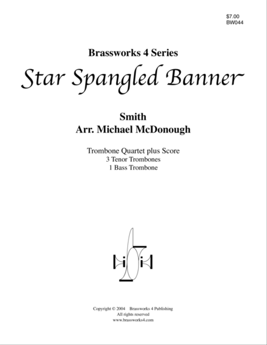 The Star Spangled Banner Trombone Quartet scores gallery preview page 1