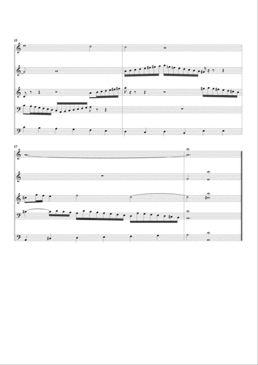 Vom Himmel kam der Engel Schaar, BWV 607 from Orgelbuechlein (arrangement for 5 recorders) Recorder scores gallery preview page 4
