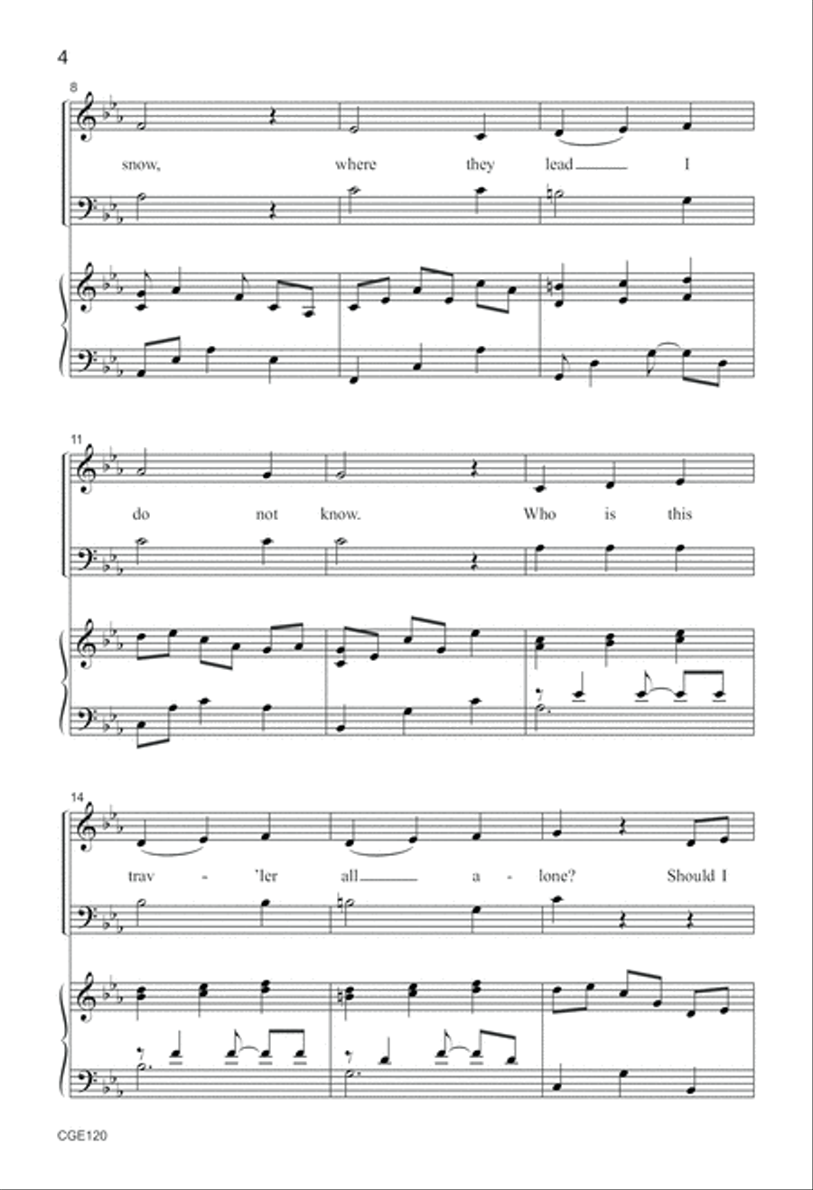 Footprints in the Snow (SAB) 3-Part scores gallery preview page 4