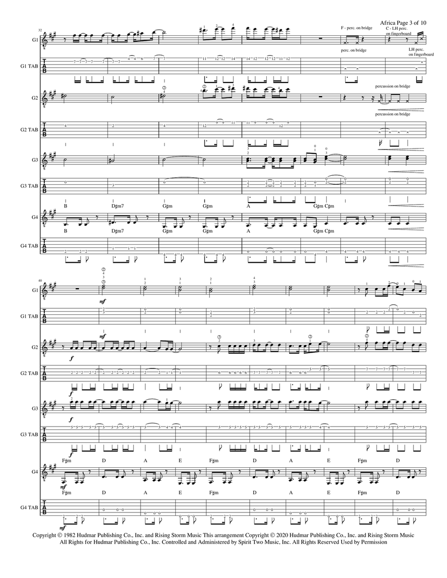 Africa Guitar Ensemble scores gallery preview page 5