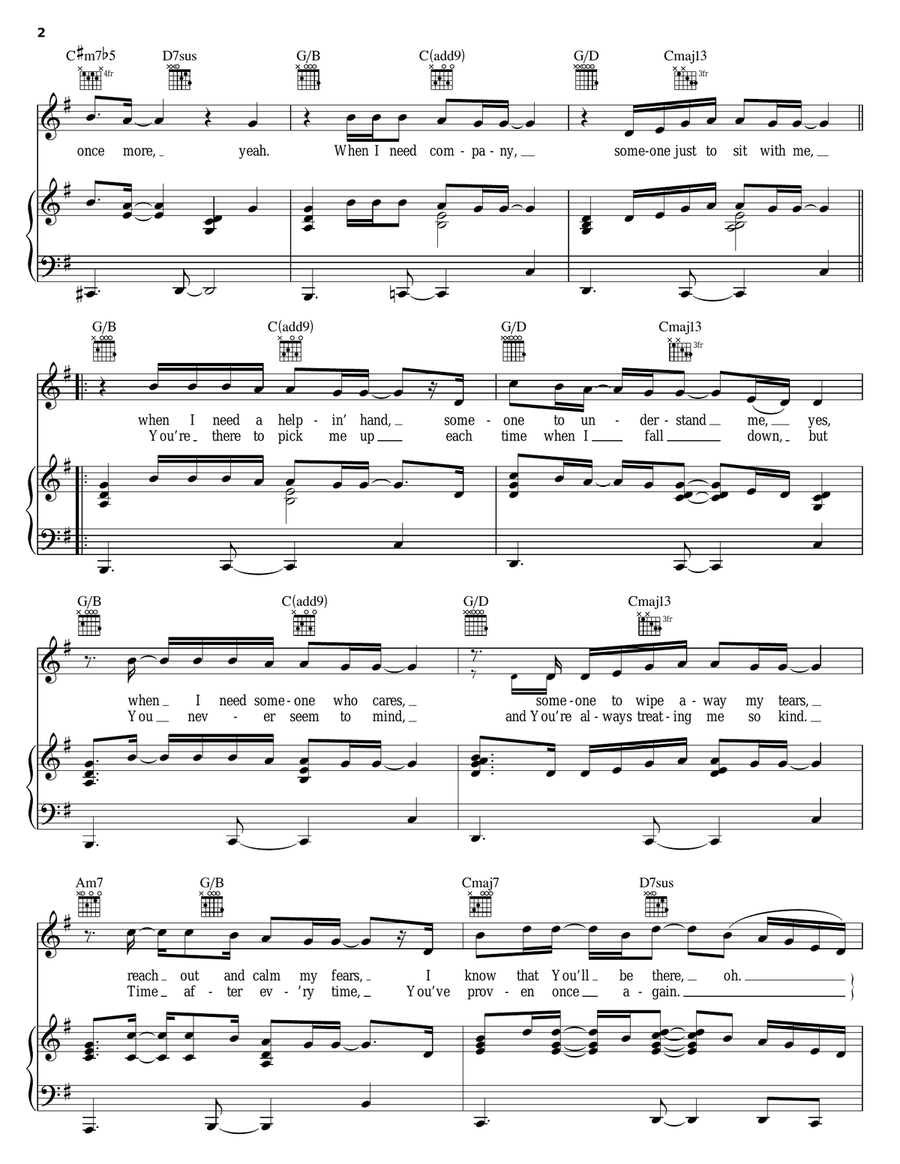 Again Piano, Vocal, Guitar scores gallery preview page 2