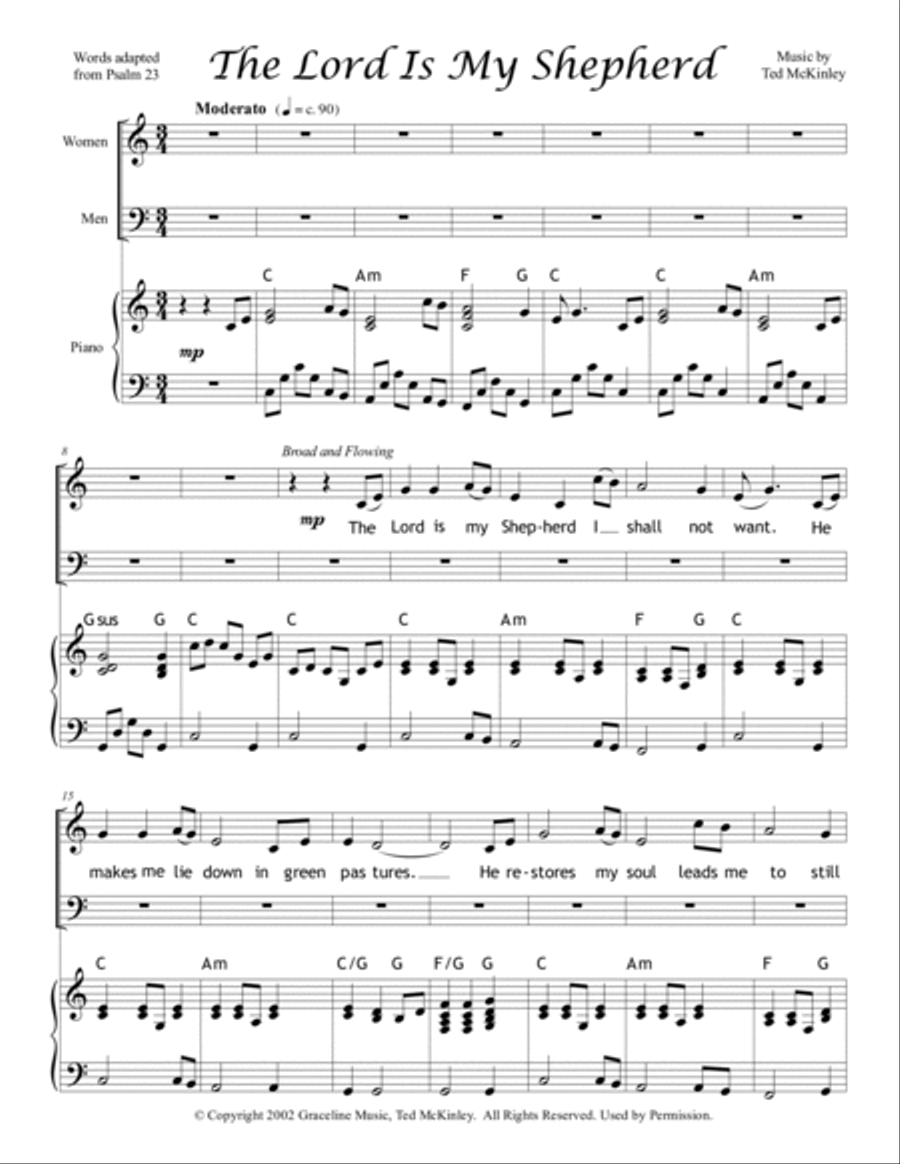 The Lord Is My Shepherd 2 Part 3-Part scores gallery preview page 2