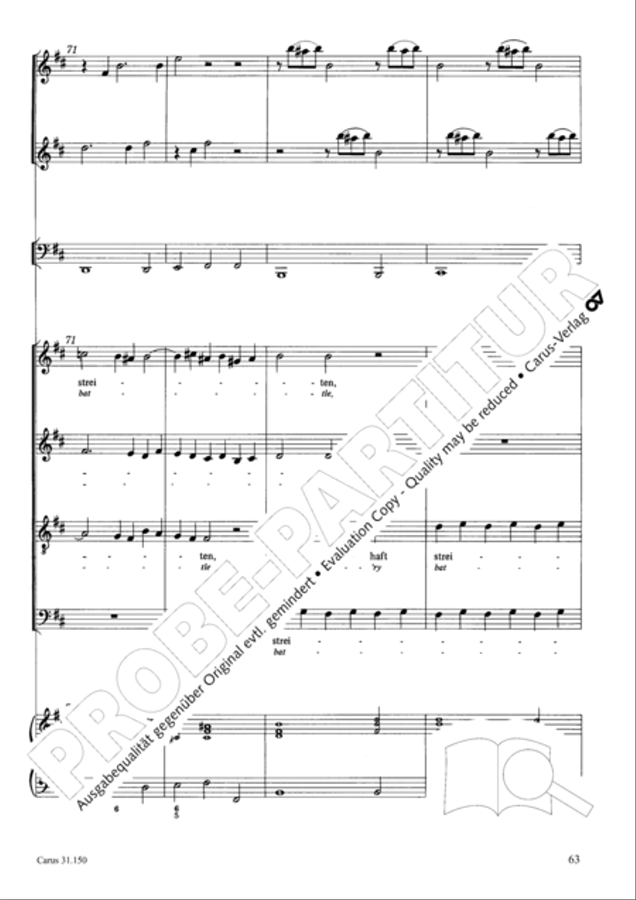 O my Lord, I long for thee (Nach dir, Herr, verlanget mich) 4-Part scores gallery preview page 66