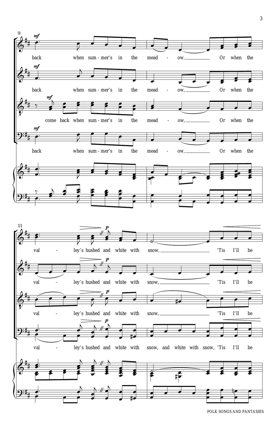 Danny Boy 4-Part scores gallery preview page 3