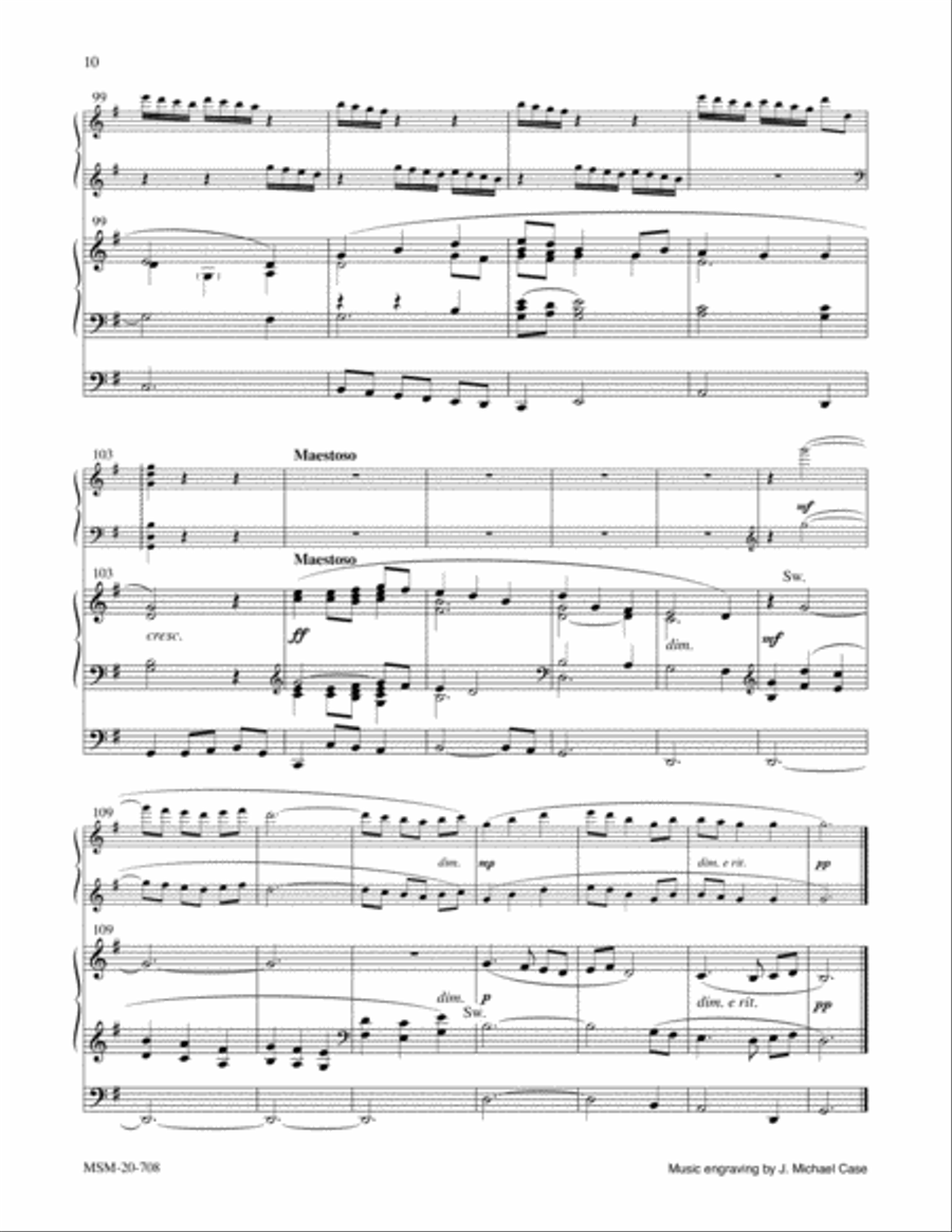 Slane No. 1 from Hymns for Harp and Organ Harp scores gallery preview page 6