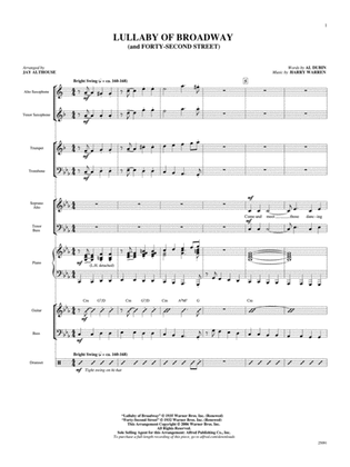 Lullaby of Broadway (and Forty-Second Street): Score