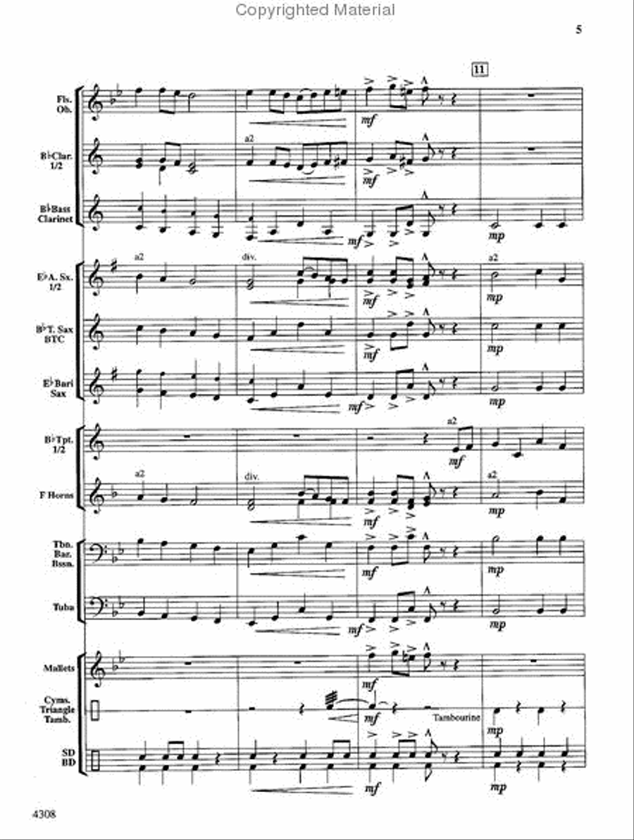 A Celebration Overture Concert Band scores gallery preview page 4