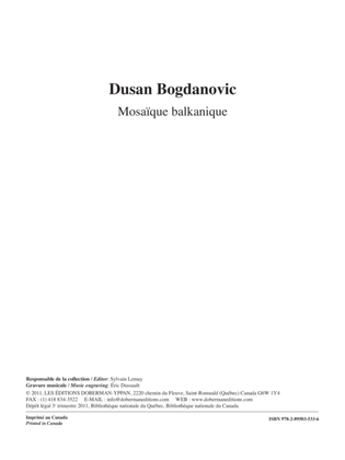 Book cover for Mosaique balkanique