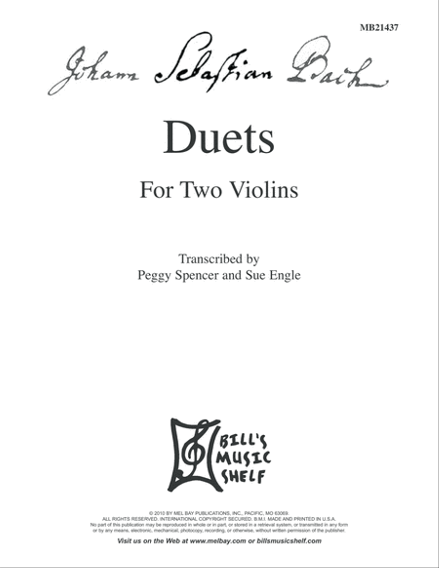 J.S. Bach: Duets for Two Violins String Duet scores gallery preview page 2
