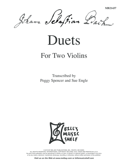 J.S. Bach: Duets for Two Violins