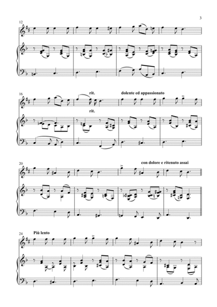 Alessandro Scarlatti - O cessate di piagarmi (Piano and Alto Sax) image number null