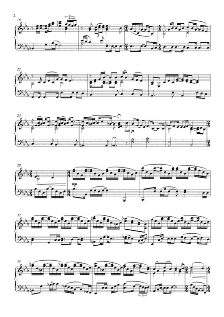 Your Song Piano Solo scores gallery preview page 2
