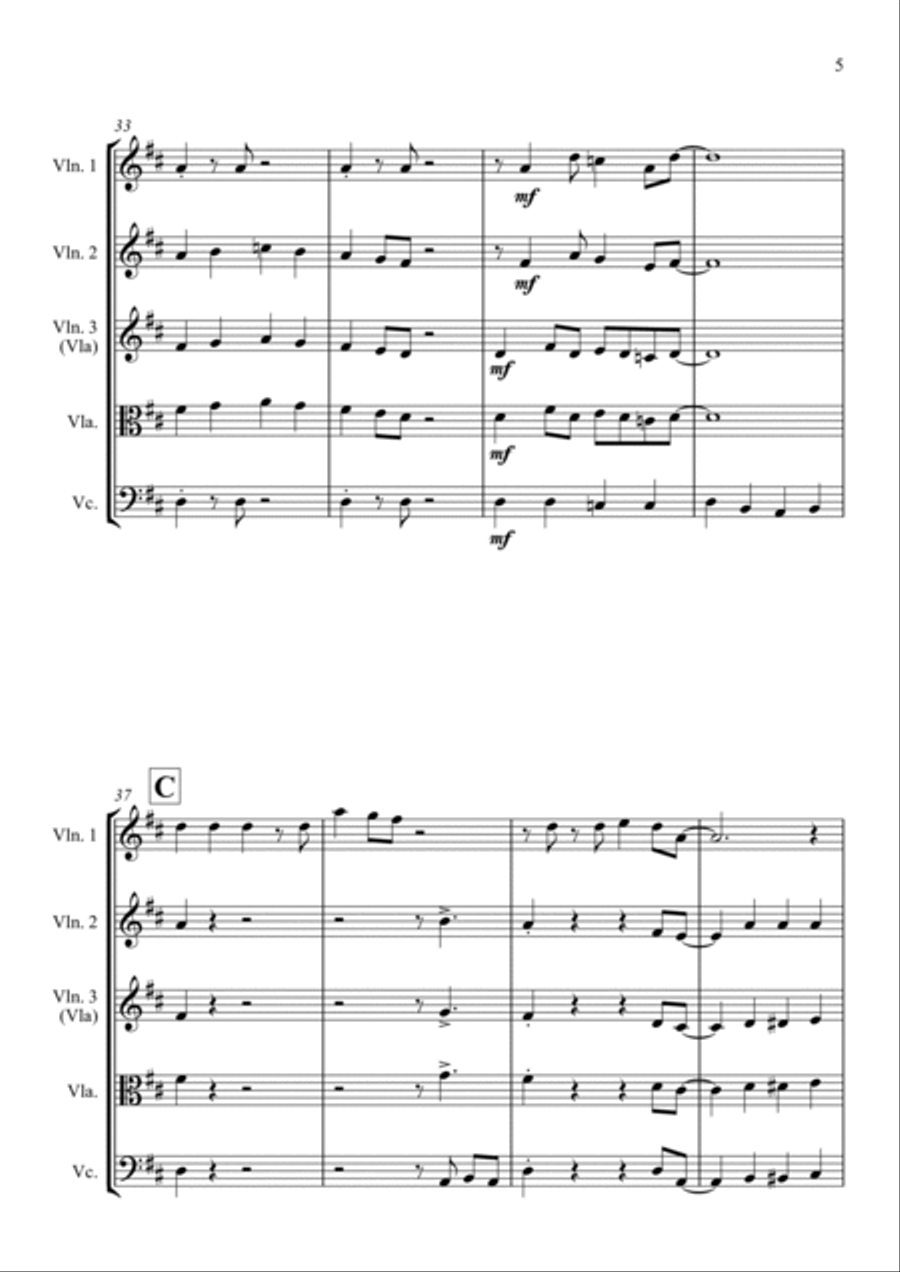 Old Joe Clark - for String Quartet String Quartet scores gallery preview page 6
