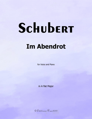 Im Abendrot, by Schubert, in A flat Major